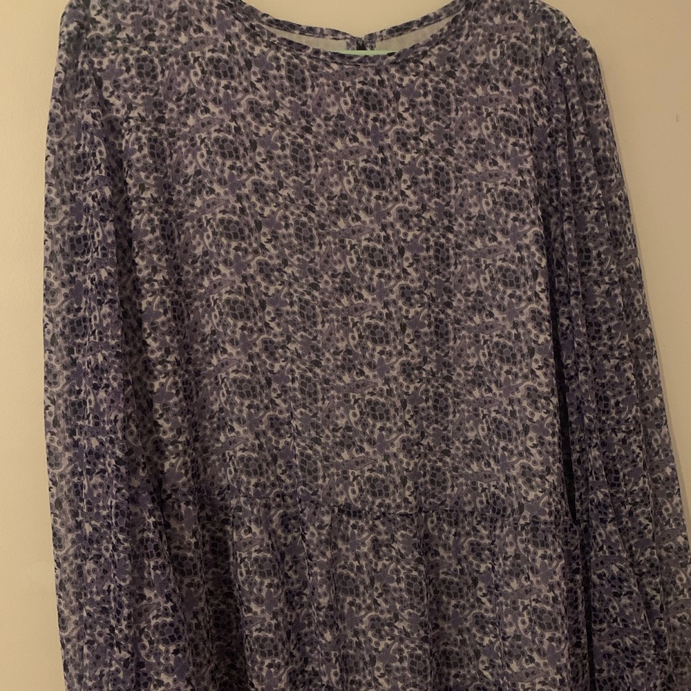 Loft sheer peplum blouse